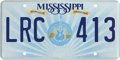 MS license plate LRC413