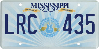 MS license plate LRC435
