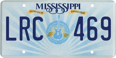 MS license plate LRC469