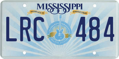 MS license plate LRC484