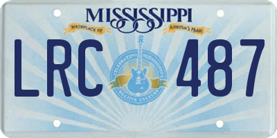 MS license plate LRC487
