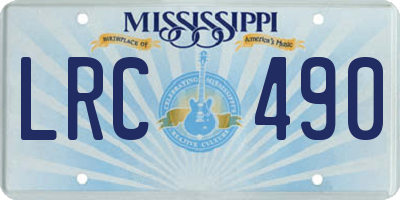 MS license plate LRC490