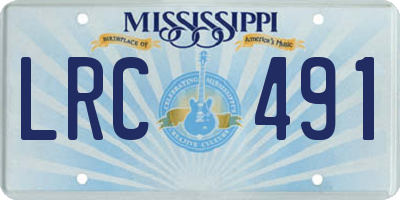 MS license plate LRC491