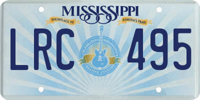 MS license plate LRC495