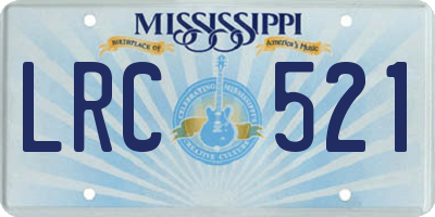 MS license plate LRC521