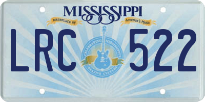 MS license plate LRC522