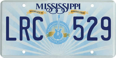 MS license plate LRC529