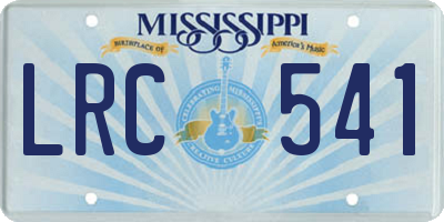 MS license plate LRC541