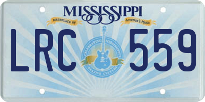 MS license plate LRC559