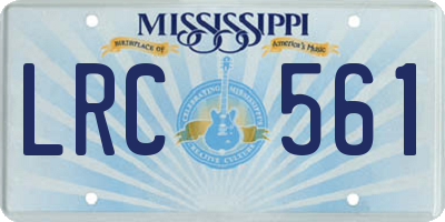 MS license plate LRC561