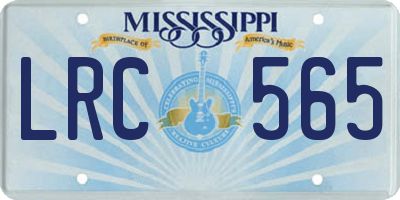MS license plate LRC565