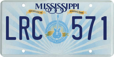 MS license plate LRC571