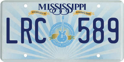 MS license plate LRC589