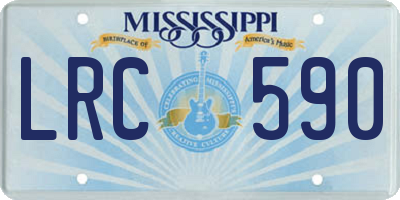 MS license plate LRC590