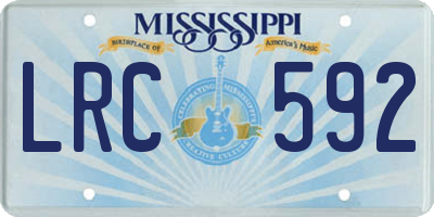 MS license plate LRC592
