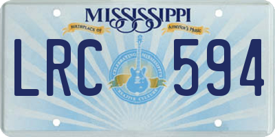 MS license plate LRC594