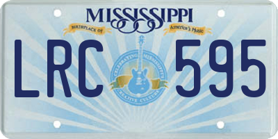 MS license plate LRC595