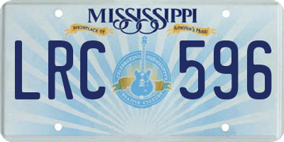 MS license plate LRC596