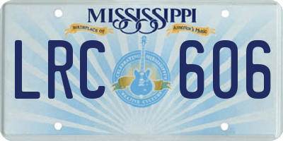MS license plate LRC606