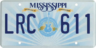 MS license plate LRC611