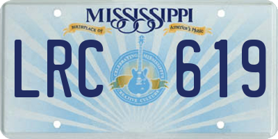 MS license plate LRC619