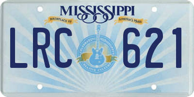 MS license plate LRC621