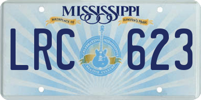 MS license plate LRC623