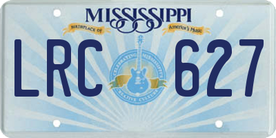 MS license plate LRC627
