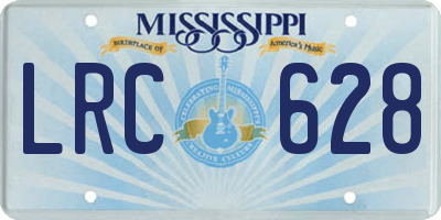 MS license plate LRC628
