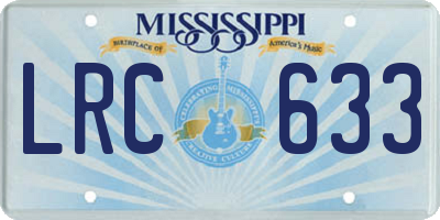MS license plate LRC633