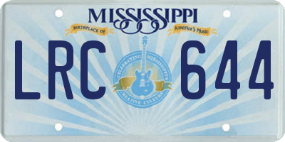 MS license plate LRC644