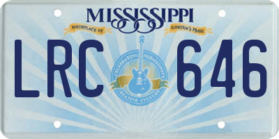 MS license plate LRC646