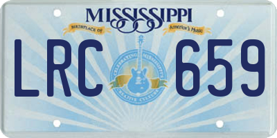 MS license plate LRC659