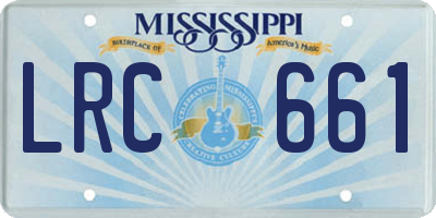 MS license plate LRC661