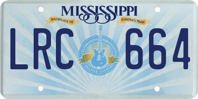 MS license plate LRC664
