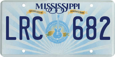 MS license plate LRC682