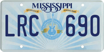 MS license plate LRC690