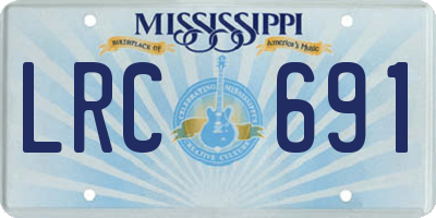 MS license plate LRC691