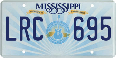 MS license plate LRC695