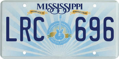 MS license plate LRC696