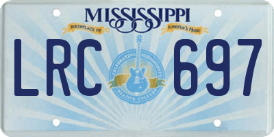 MS license plate LRC697