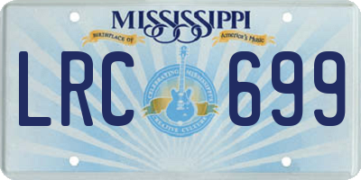 MS license plate LRC699