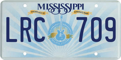 MS license plate LRC709