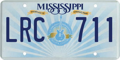 MS license plate LRC711