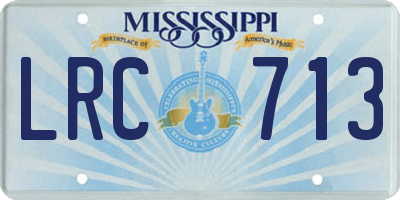 MS license plate LRC713