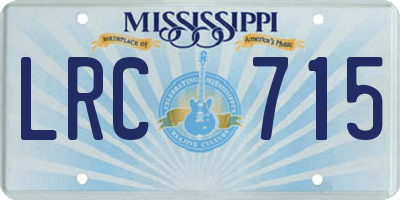MS license plate LRC715