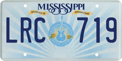 MS license plate LRC719