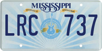 MS license plate LRC737