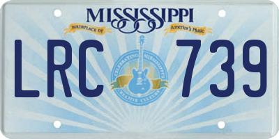 MS license plate LRC739