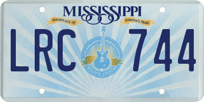 MS license plate LRC744